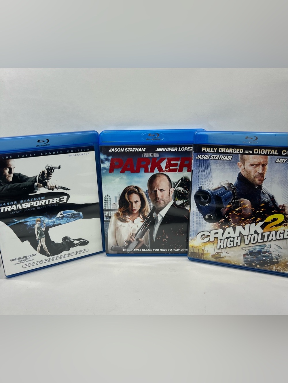 Jason Statham Blu-ray Lot of 4 Transporter 2 &3, Parker and Crank 2
